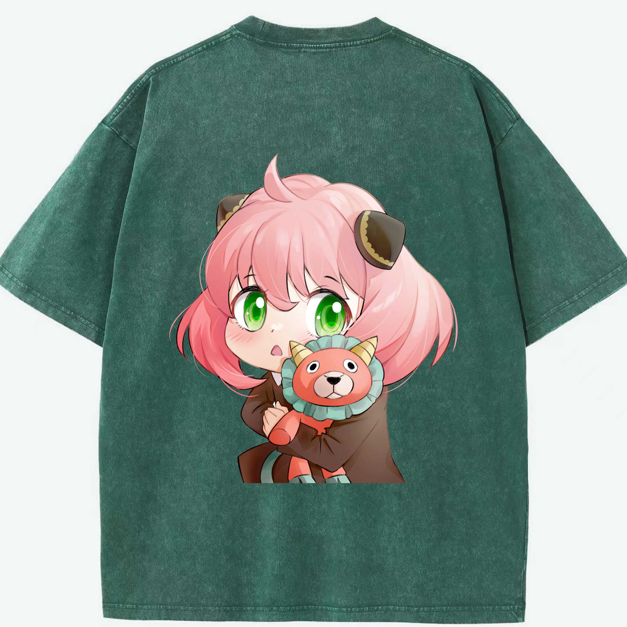 （画像用） SPY×FAMILY间谍家家酒 綿100% ヴィンテージ風 半袖Tシャツ（背面プリント）